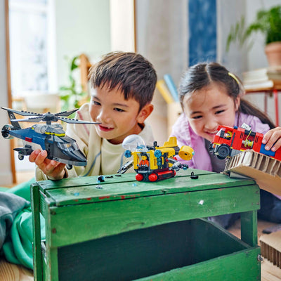 LEGO LEGO CITY 60462 Hélicoptère, camion de pompiers et submire