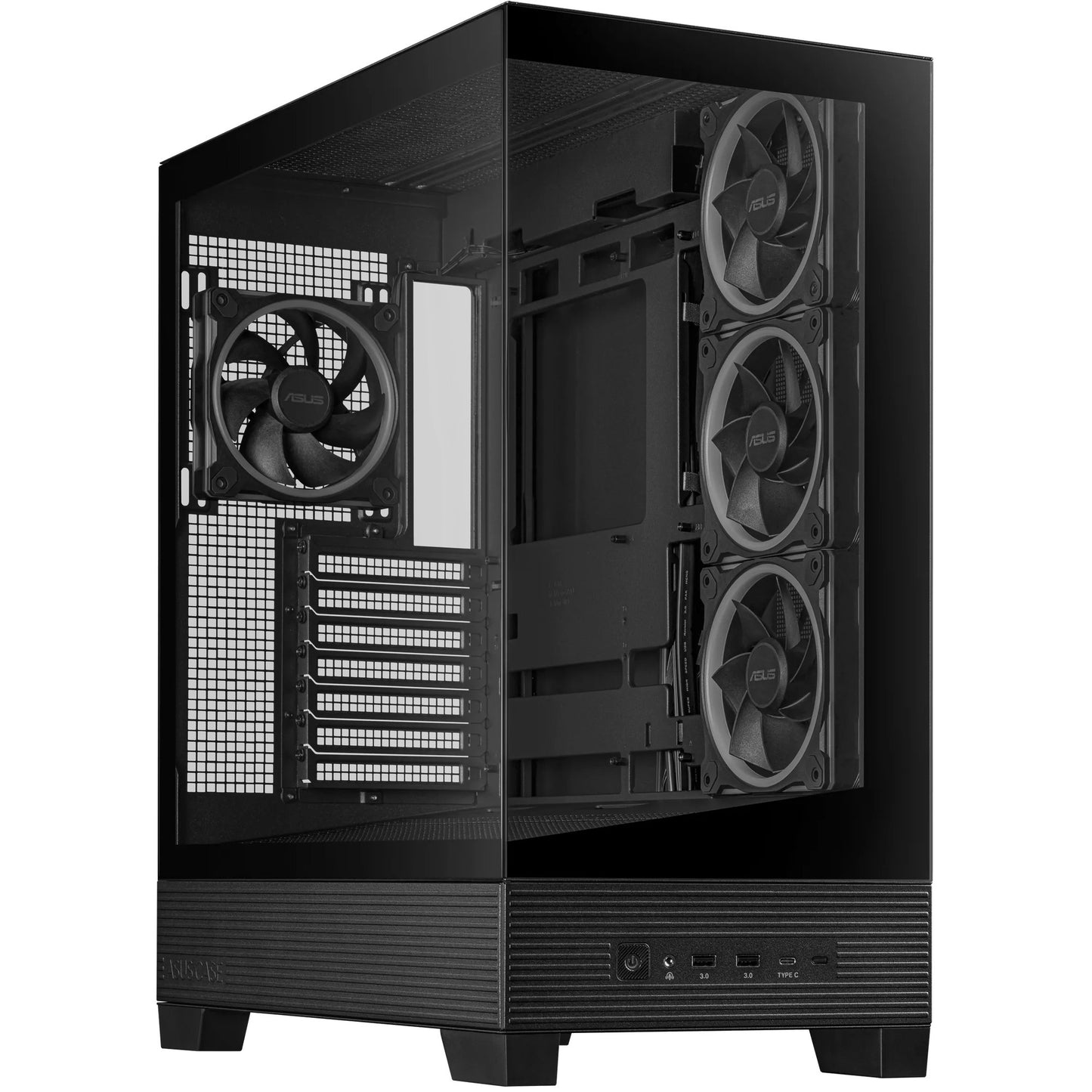 Boîtier tour midi Asus a31 plus (noir | 2x USB-A | 2x USB-C | verre trempé)
