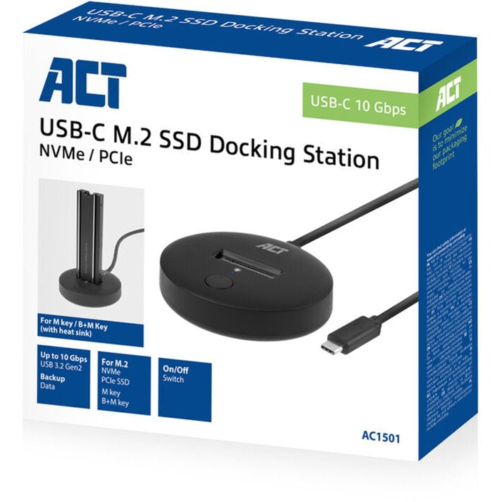 ACT M.2 NVME PCIE SSD DOCKINGSTAT, USB-C 3.2 GEN2