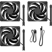 Fractal design momentum 14 ventilateurs de boîtier RVB (noir, 3 pièces, 140 x 140 x 25 mm, pwm) - afbeelding 1