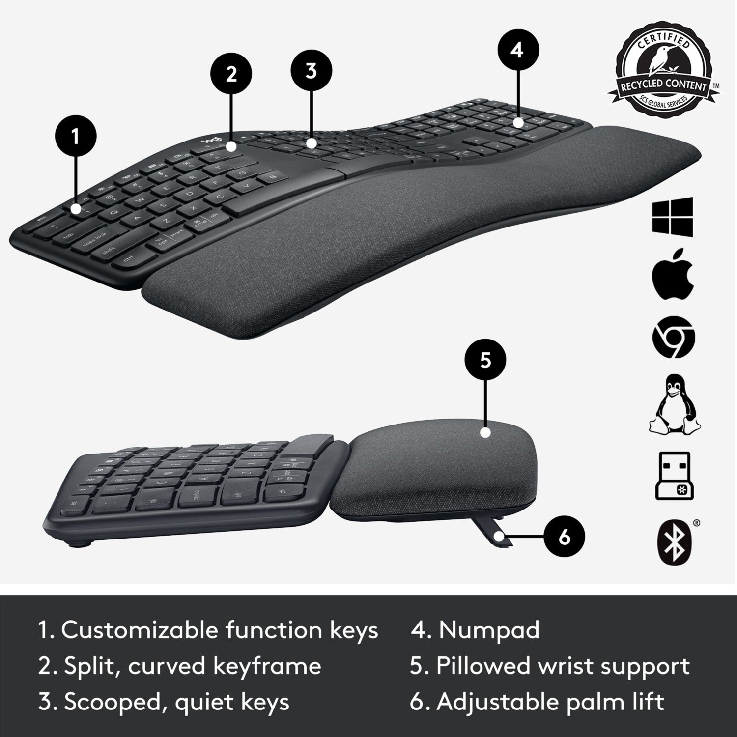 Clavier Logitech K860 ERGO