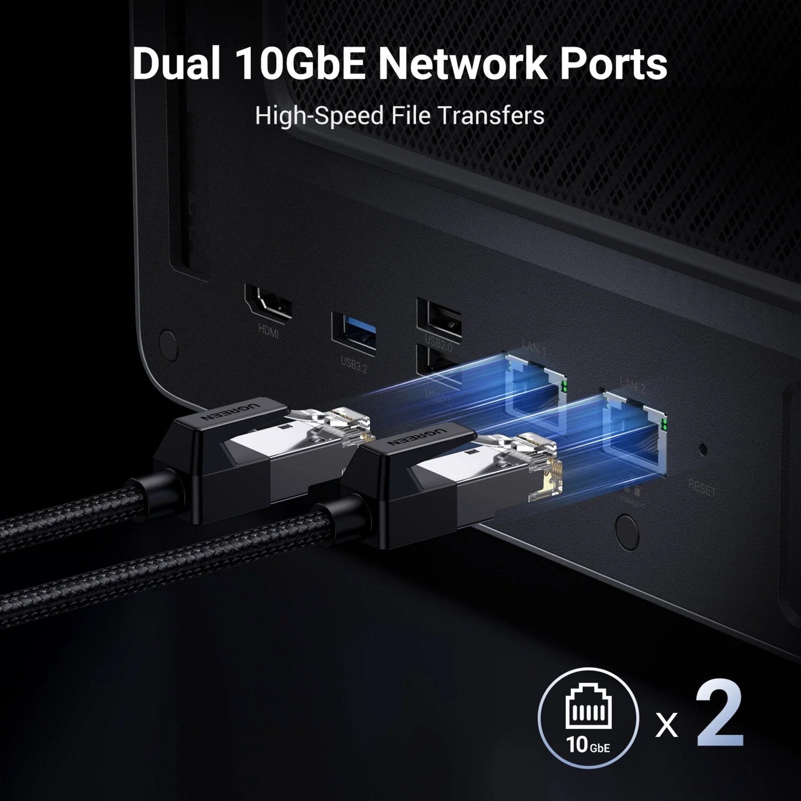 Ugreen nasync dxp6800 pro (gris, 2x 10 go, HDMI, Thunderbolt 4 (40 go s))