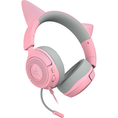 Casque de jeu supra-auriculaire Razer Kraken Kitty V3 X Quartz (rose gris)