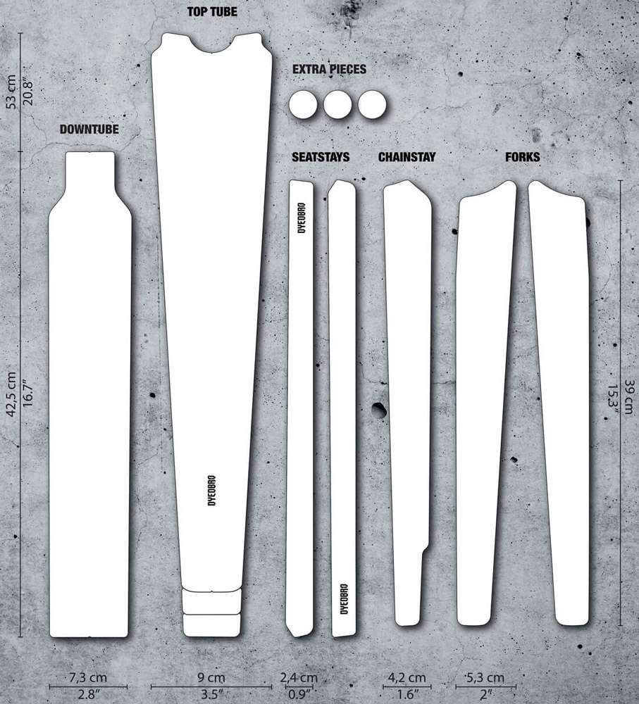 Kit de protection de cadre en gravier transparent Dyedbro