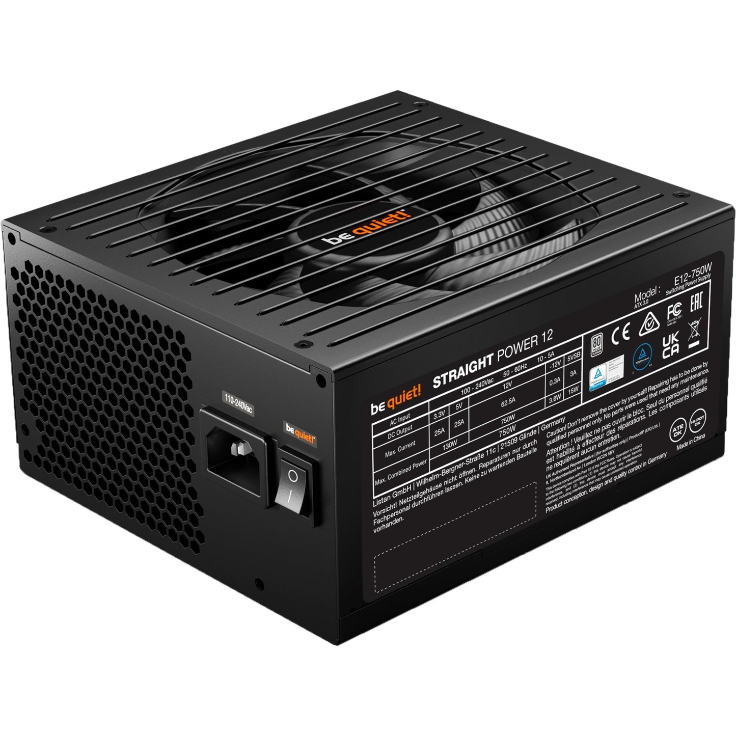 Soyez silencieux! Straight 12 Platinum 750W