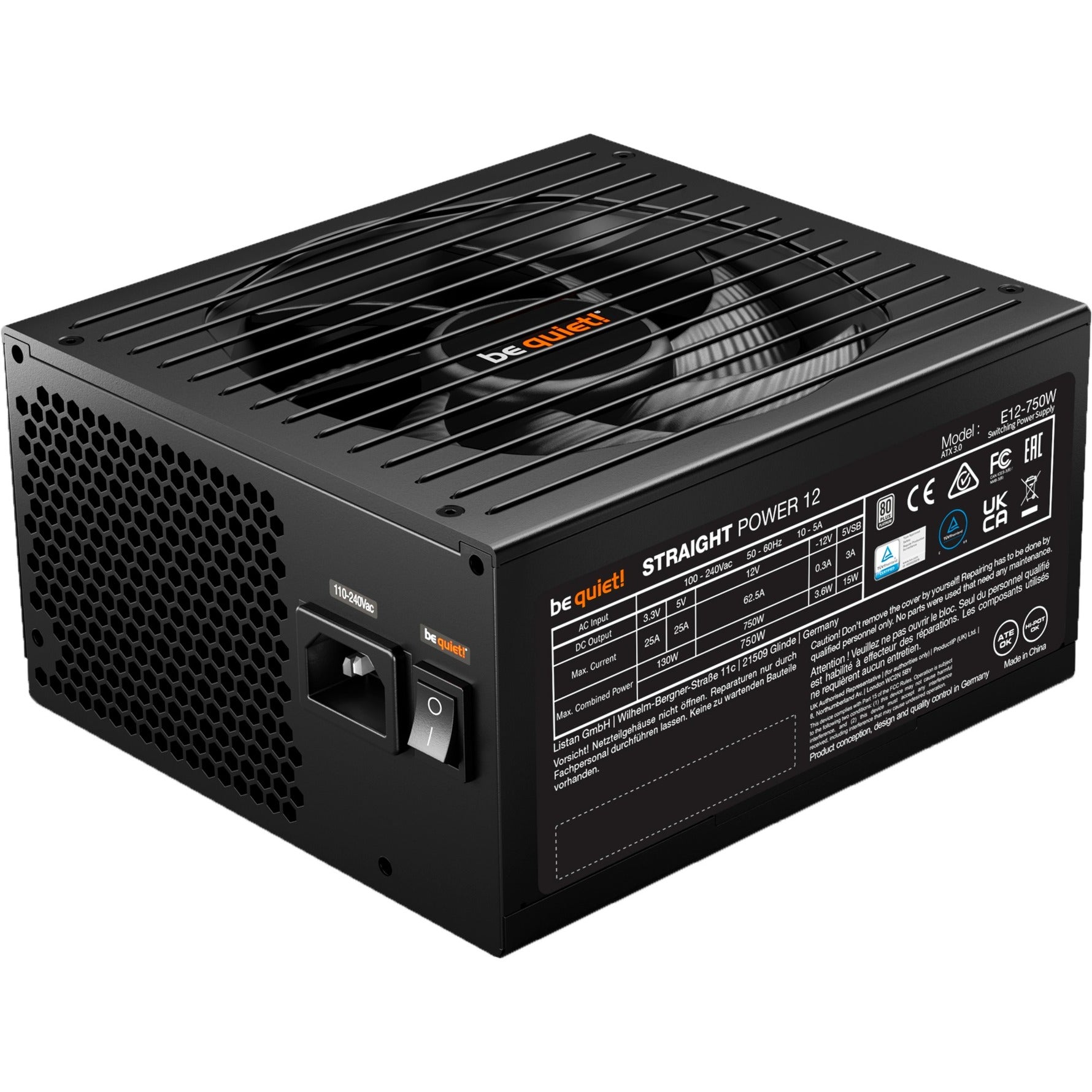 Soyez silencieux! Straight 12 Platinum 750W