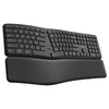 Clavier ergonomique sans fil Trust Keyra (noir, disposition US, Bluetooth 2.4G USB)