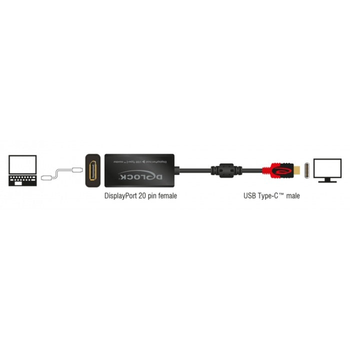 Adaptateur Dellock DisplayPort pour USB-C Monitor 4K