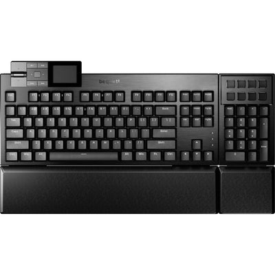 Soyez silencieux! Clavier de jeu mécanique RVB tactile silencieux à montage sombre (noir, disposition américaine (qwerty), tactile silencieux, 100 %, argb, touches pbt à double prise, station d'accueil multimédia)