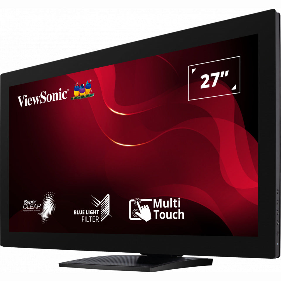 Viewsonic moniteur à écran tactile 10 points td2760 27 (noir, 1x HDMI, 1x port d'affichage, VGA, USB-A, USB-B)