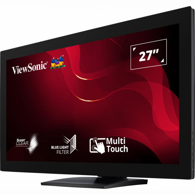 Viewsonic moniteur à écran tactile 10 points td2760 27 (noir, 1x HDMI, 1x port d'affichage, VGA, USB-A, USB-B)