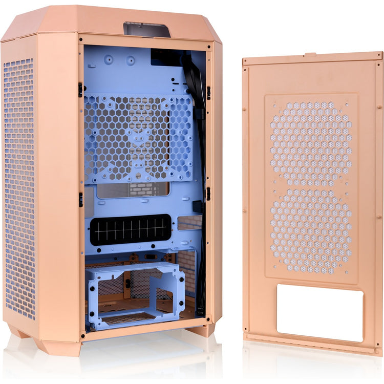 Thermaltake the tower 300 - boîtier mini tour pêche fuzz (pêche | 3x USB-A | verre trempé)