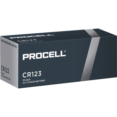 Pile photo cr123 au lithium haute puissance Duracell procell (10 pièces)