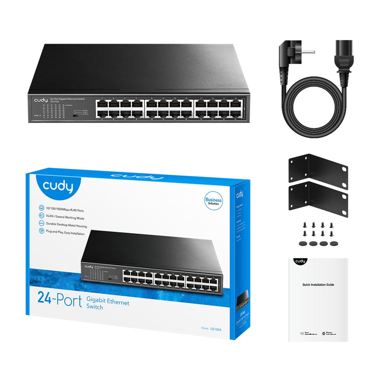 Cudy commutateur métallique gigabit 24 ports (noir)