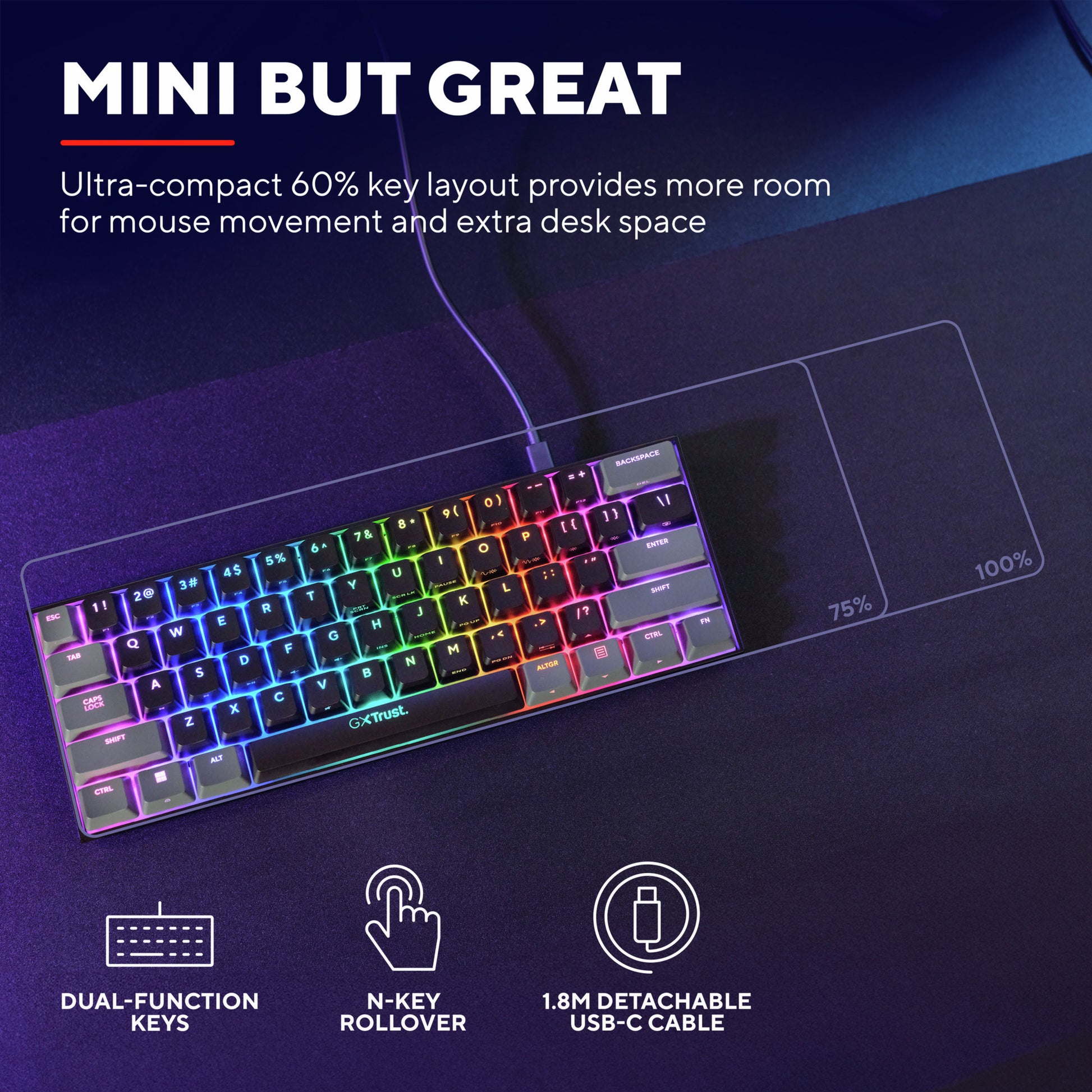 Trust GXT 867 ACIRA 60% MINI MECANICAL GAMING-KOESTsenBO