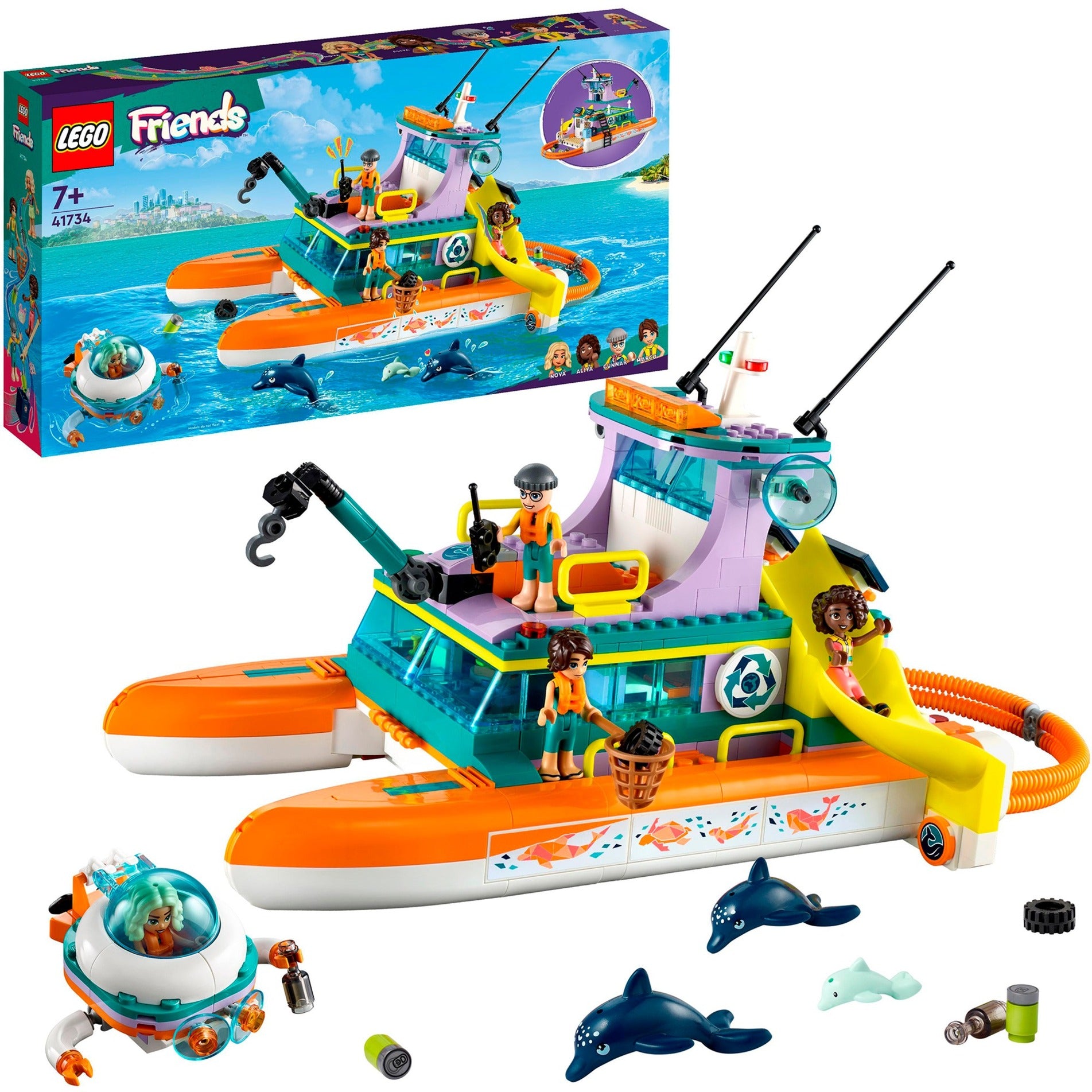 LEGO LEGO Friends 41734 Rescue Boat en mer