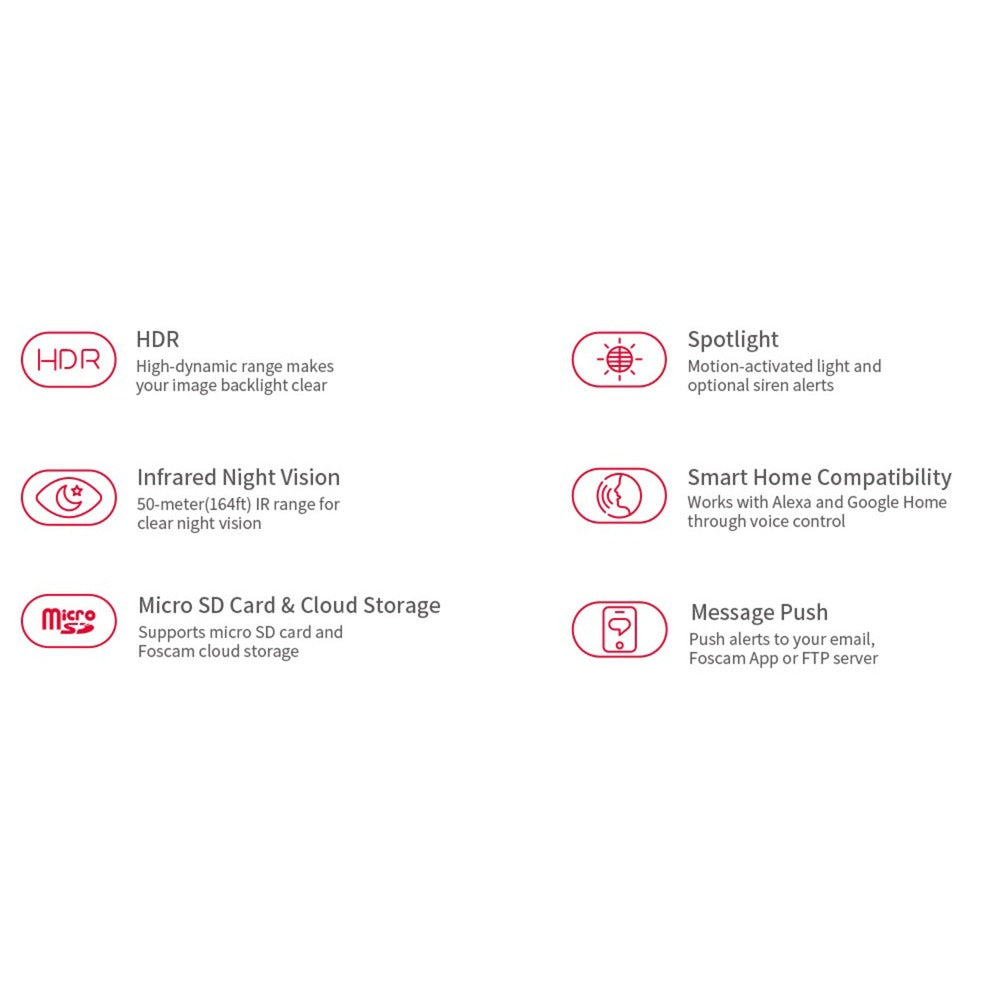 FOSCAM SD8P, 4K 8MP WiFi à double bande PTZ PTZ Sécurité