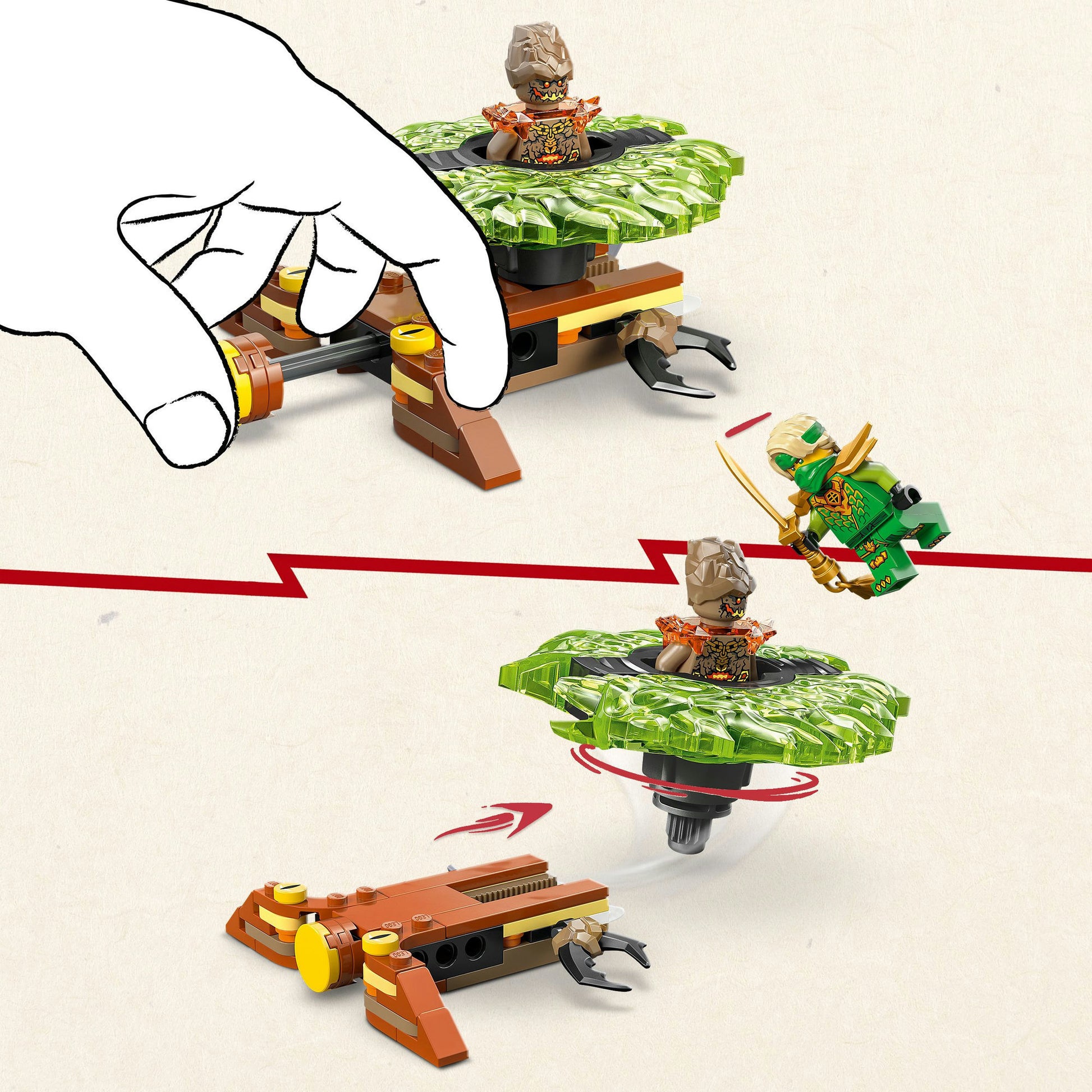 Lego Ninjago 71850 Lloyd contre la terre échantillon dans spinner | 2 pièces