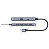 Hub USB-C Cudy 6-en-1 HDMI 4K USB-C (argent)