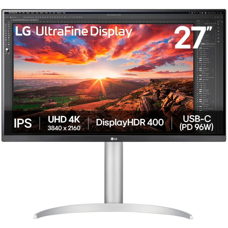 Moniteur LG Ultrafine 27UP850K-W 27 4K UHD (argent noir, 2x HDMI, Display Port, 2x USB-A, USB-C)