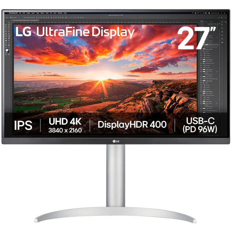 Moniteur LG Ultrafine 27UP850K-W 27 4K UHD (argent noir, 2x HDMI, Display Port, 2x USB-A, USB-C)