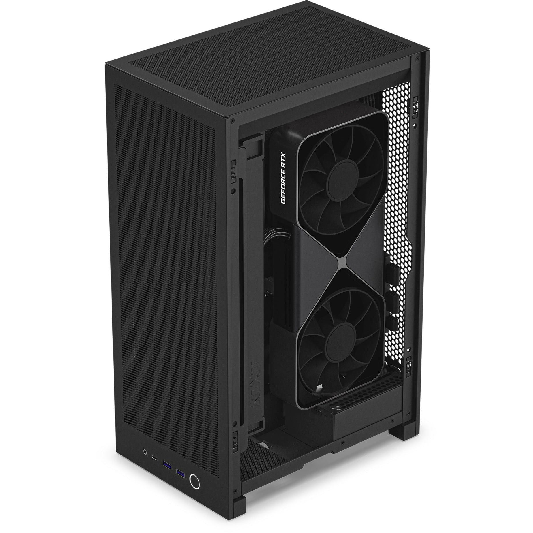 Boîtier mini tour Nzxt h2 flow (noir | 2x USB-A | 1x USB-C | verre trempé)