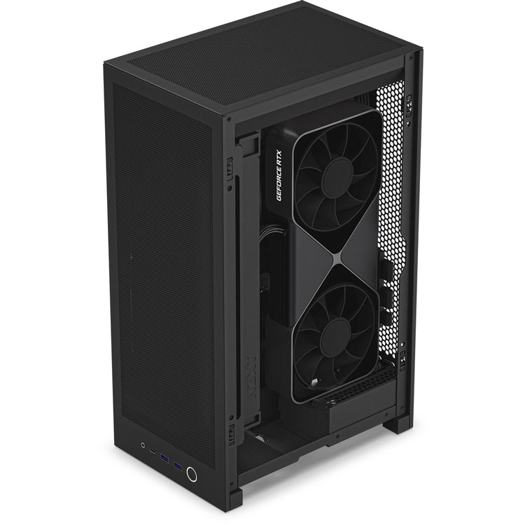 Boîtier mini tour Nzxt h2 flow (noir | 2x USB-A | 1x USB-C | verre trempé)