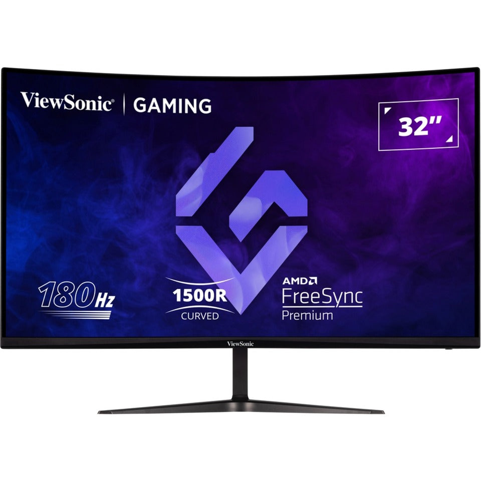 Moniteur de jeu incurvé Viewsonic vx3218-pc-mhd 32 (noir, 2x HDMI, 1x port d'affichage, 180 Hz)