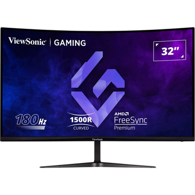 Moniteur de jeu incurvé Viewsonic vx3218-pc-mhd 32 (noir, 2x HDMI, 1x port d'affichage, 180 Hz)