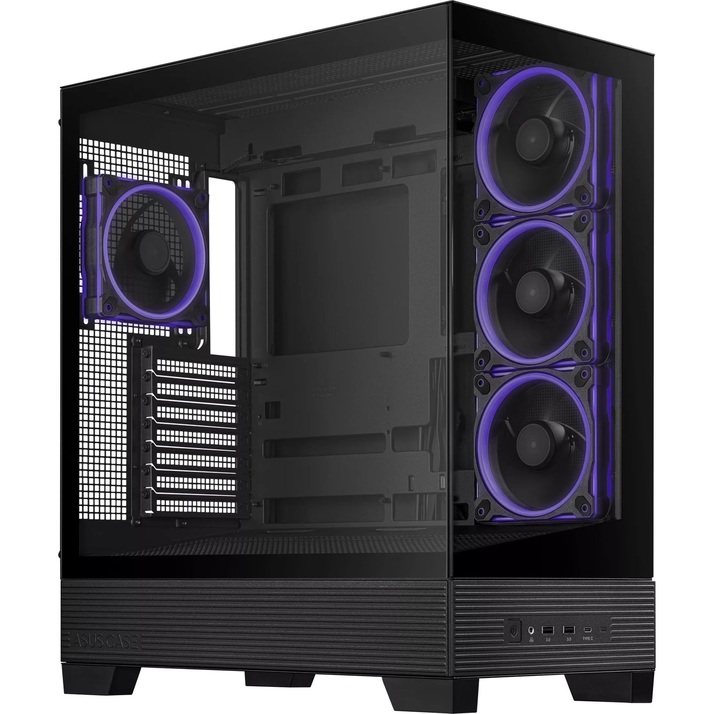 Boîtier tour midi Asus a31 plus (noir | 2x USB-A | 2x USB-C | verre trempé)