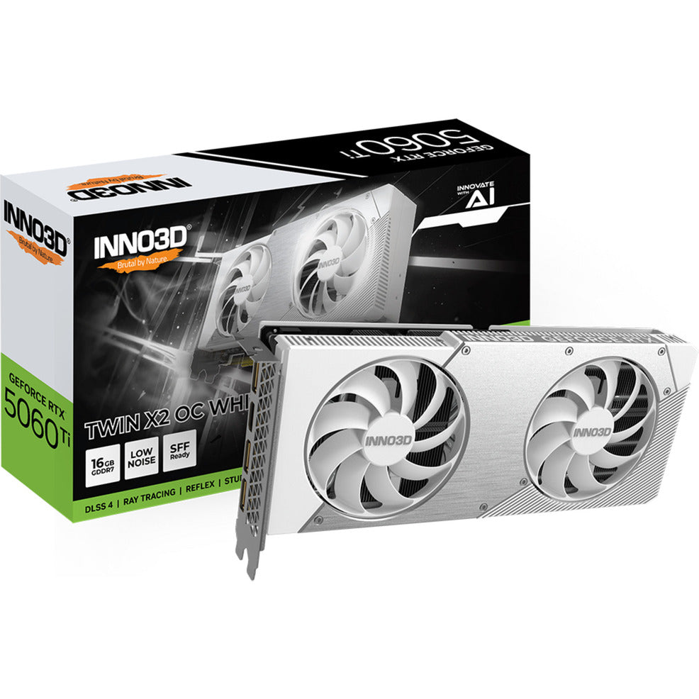 Inno3d N506T2-16D7X-191073W GEFORCE RTX 5060 TI TWIN X2 OC WHITE, 16 Go, GDDR7