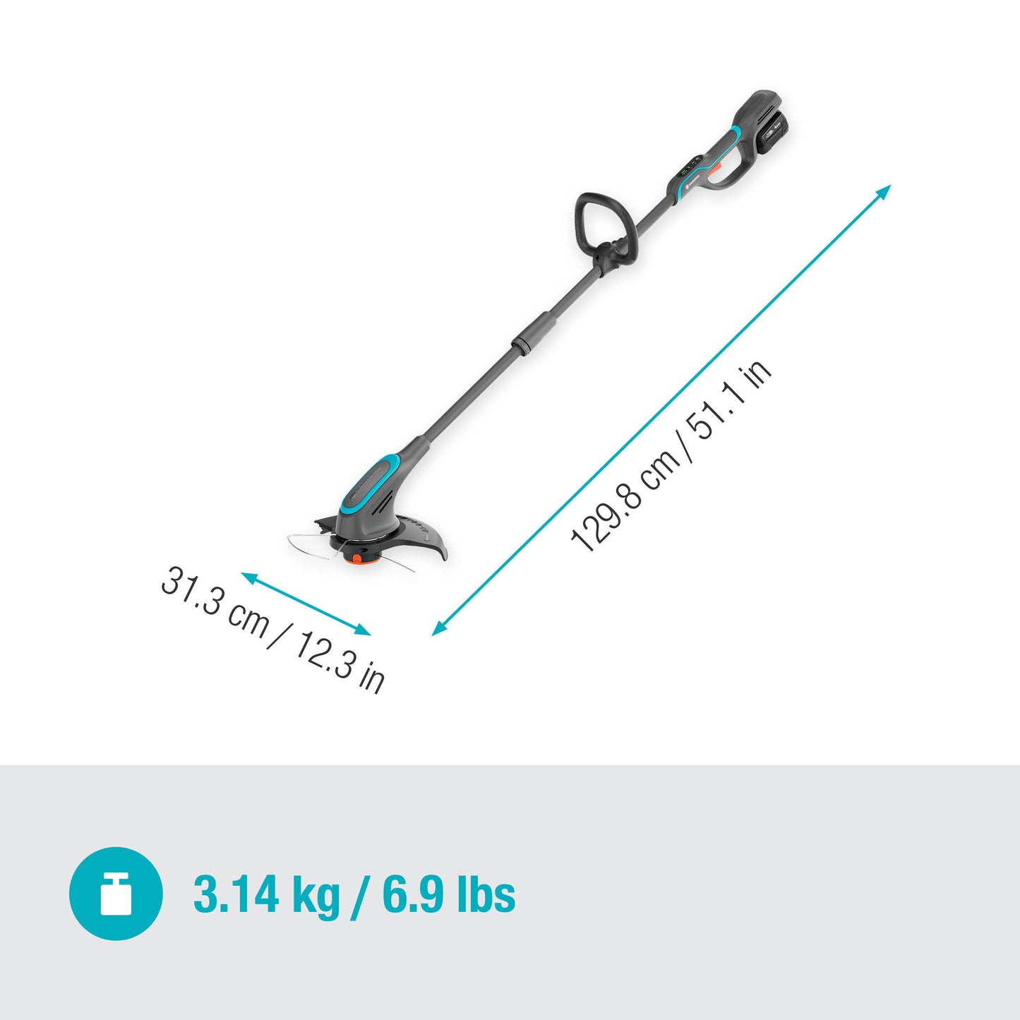 Gardena tondeuse powertrim 3018v p4a ensemble