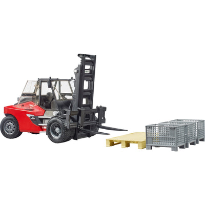 Bruder Linde HT160S Forklift avec palette et 3 cages de palette