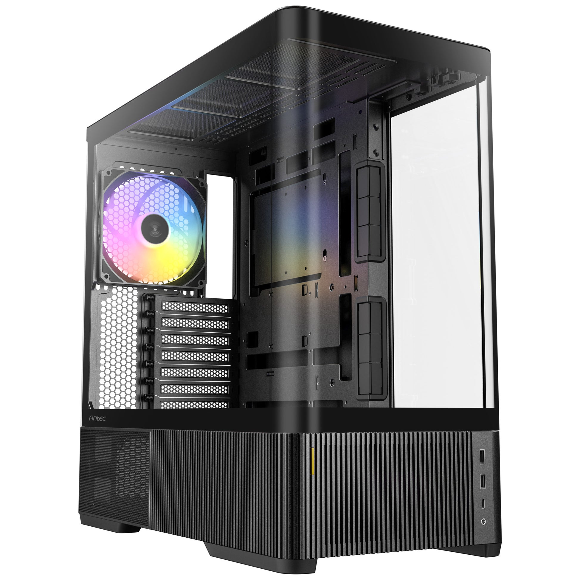 Boîtier tour midi Antec C6 Curve ARGB (noir | 2x USB-A | 1x USB-C | verre trempé)