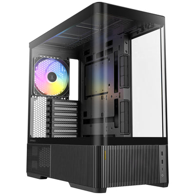 Boîtier tour midi Antec C6 Curve ARGB (noir | 2x USB-A | 1x USB-C | verre trempé)
