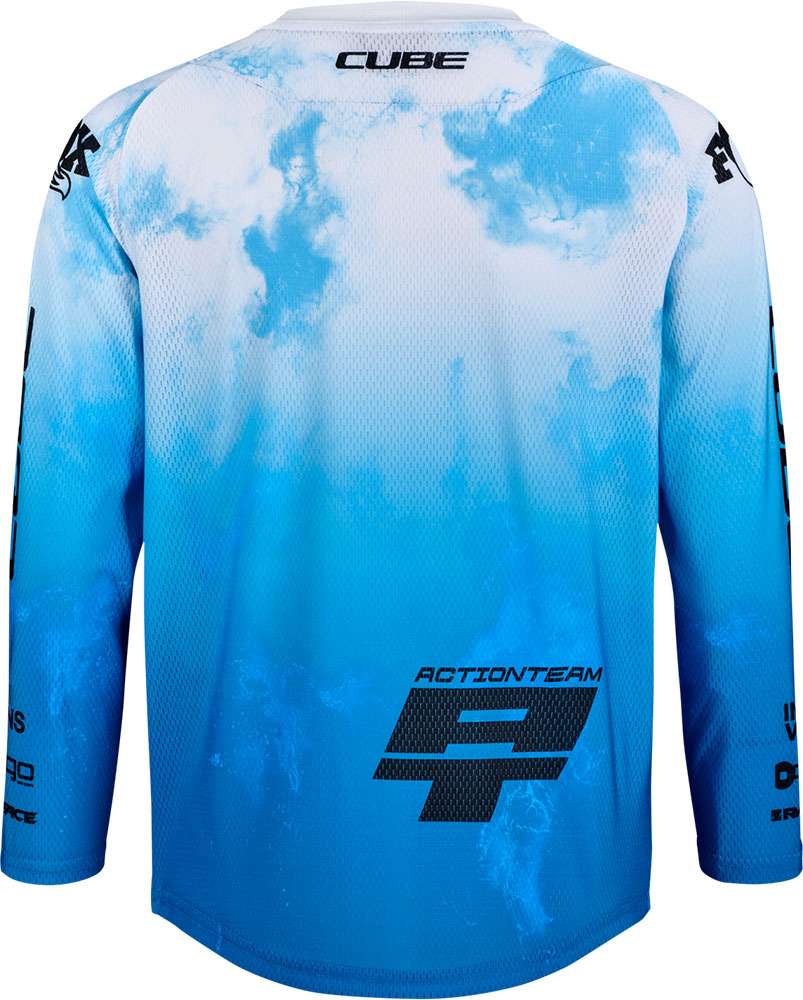 Cube rookie x action team - maillot vtt manches longues enfant