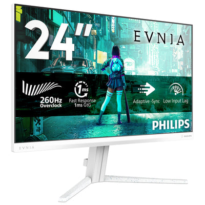 Moniteur Philips Evnia 24m2n3201pl 23,8 (blanc, 1x HDMI 2.1, 1x display port 1.4, 260 Hz (overclock))