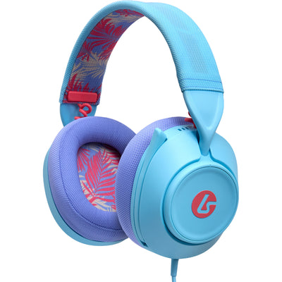 Powera Lucidsound LS10 Casque de jeu filaire – Casque de jeu supra-auriculaire Ocean Waves (bleu clair violet, Playstation 5, Playstation 4, Xbox Series X|s, Xbox One, PC, mobile)