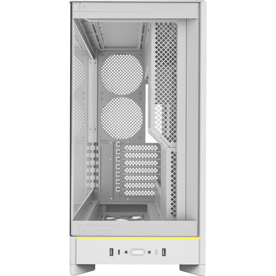 Boîtier tour midi Montech HS02 (blanc | 2x USB-A | 1x USB-C | RGB | verre trempé)