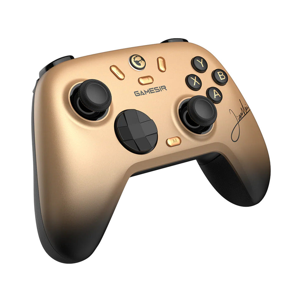 Gamesir Nova 2 Lite Manette de jeu sans fil multiplateforme Champion Edition (Or Noir, Switch, PC, Android et iOS, Bluetooth 2,4 GHz USB)