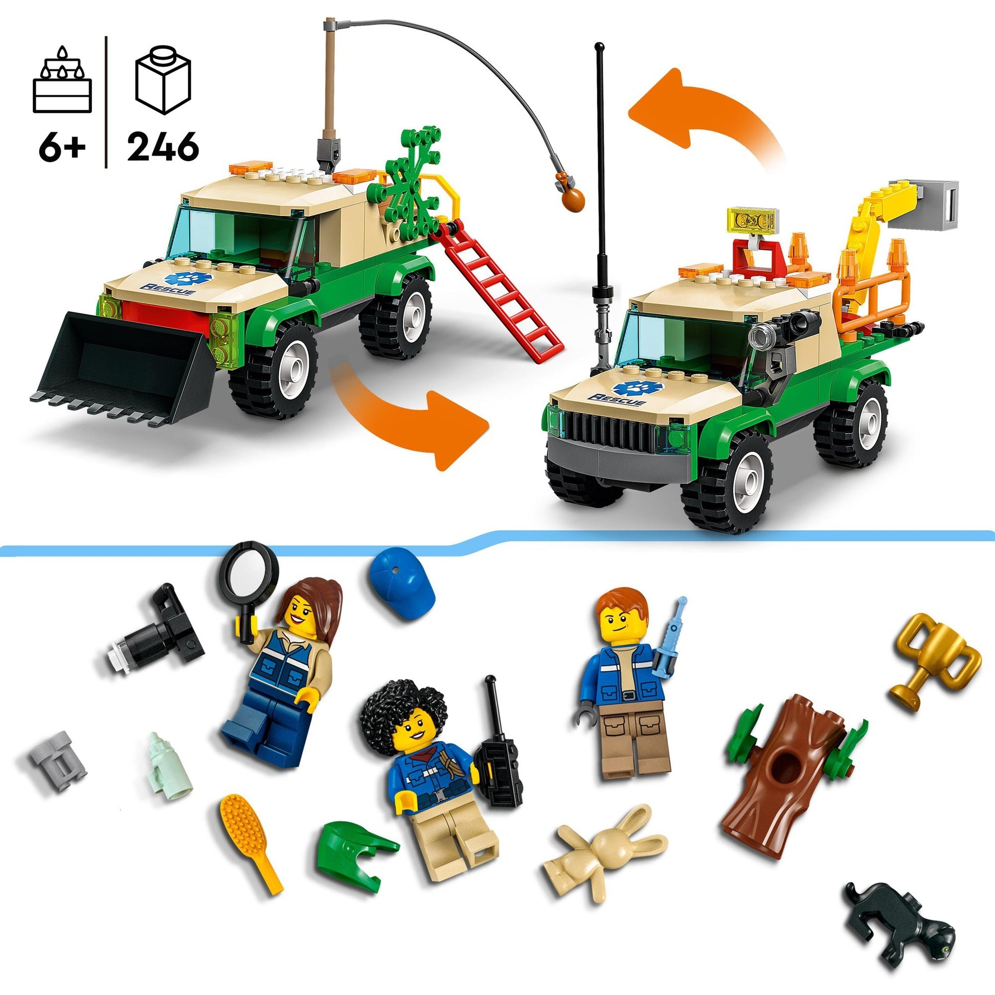 Lego City - Jouet de construction Missions de sauvetage d'animaux sauvages (60353)