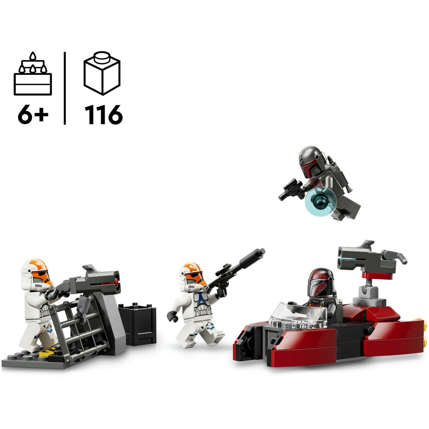 Lego Star Wars TM 75449 Pack de bataille du siège de Mandalore | 2 pièces