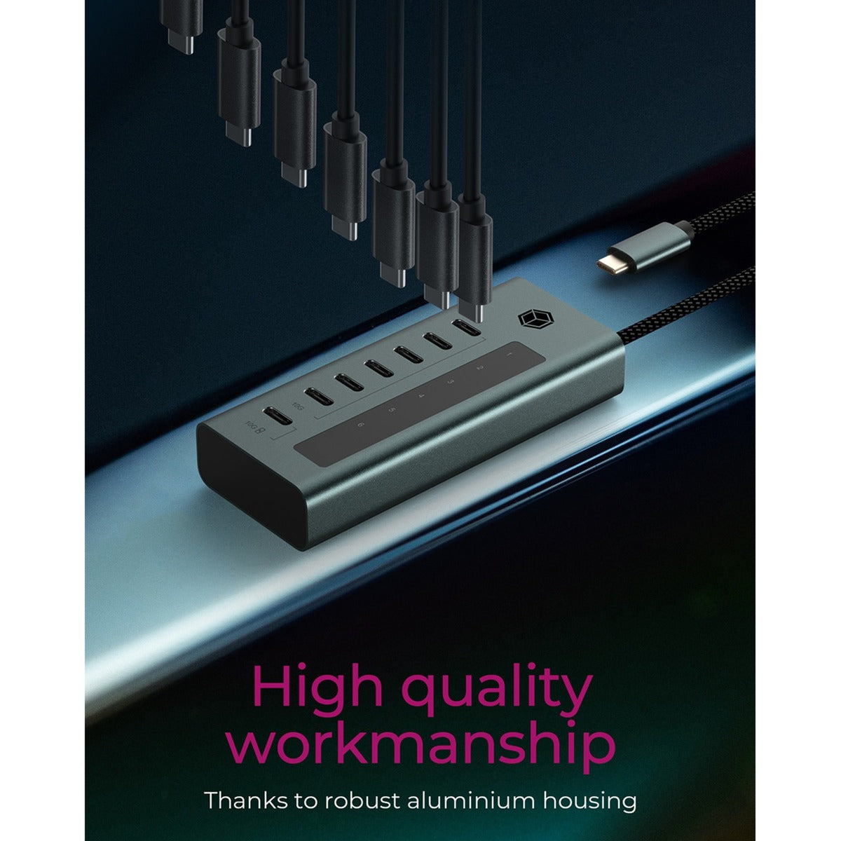 Ice Box 7-Port USB 3.2 Gen 2 Type-C Hub