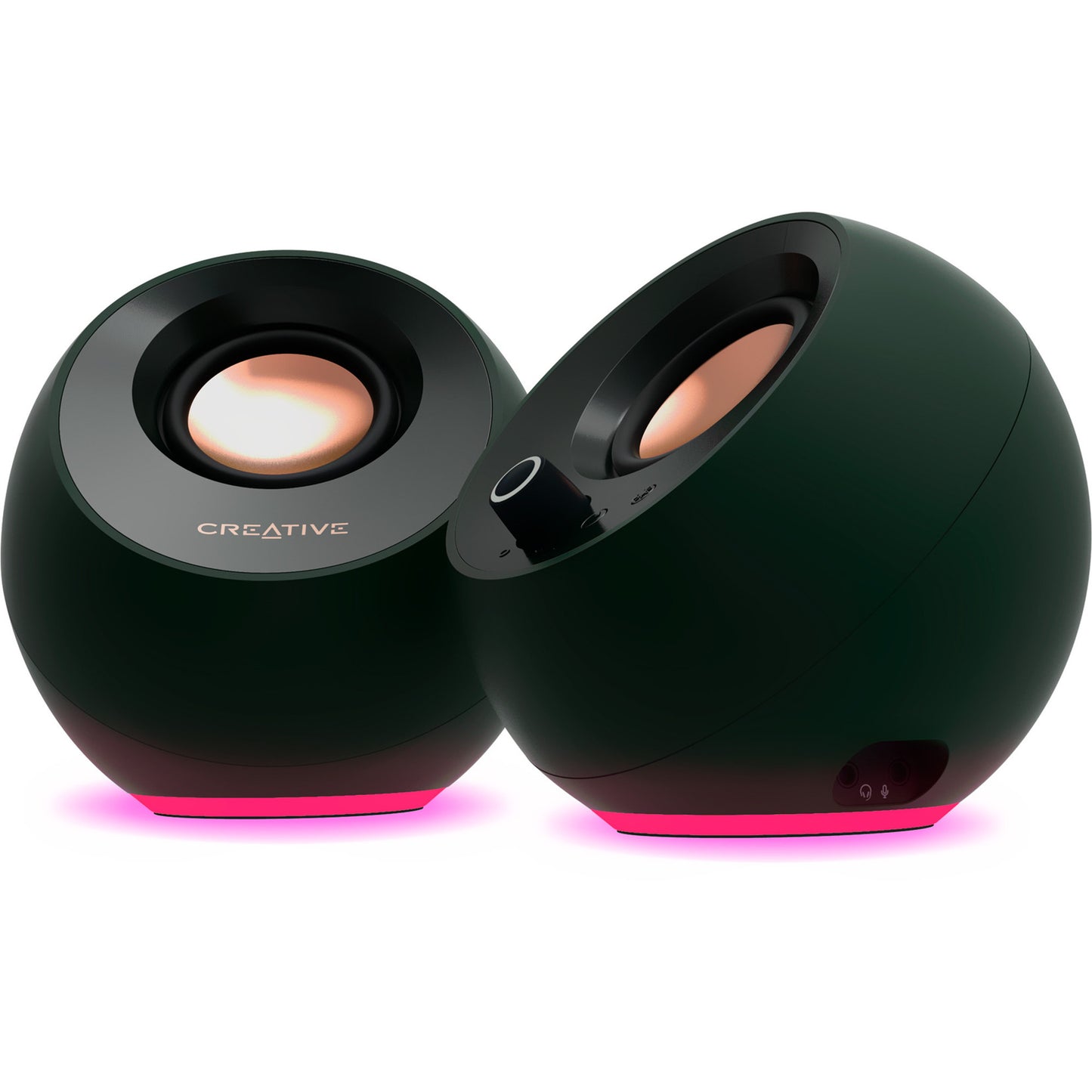 Enceinte PC Creative Pebble Pro (noir, AUX, USB-A, USB-C, Bluetooth 5.3, RVB)