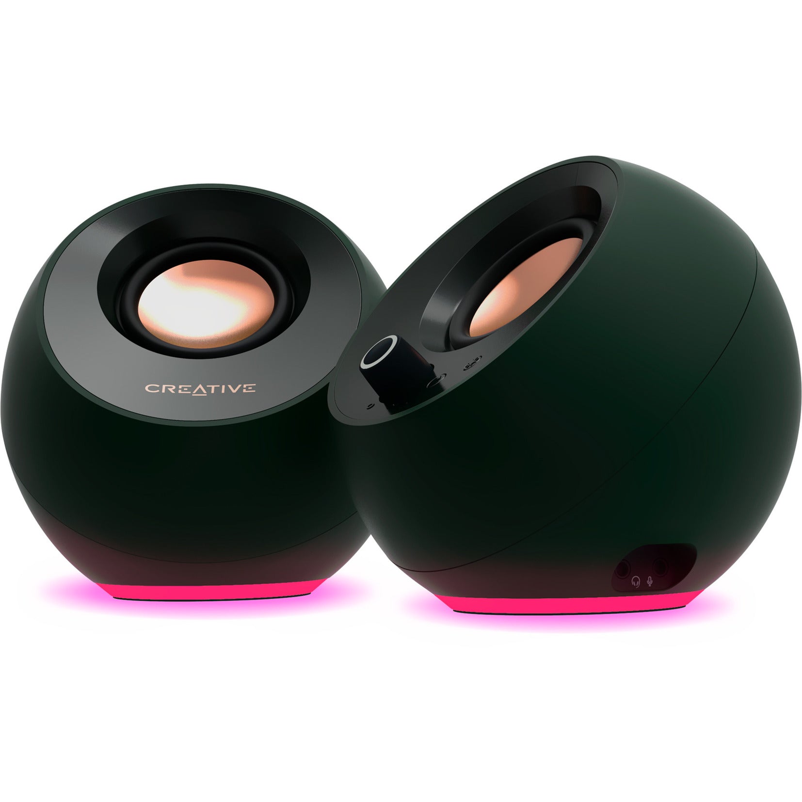 Enceinte PC Creative Pebble Pro (noir, AUX, USB-A, USB-C, Bluetooth 5.3, RVB)