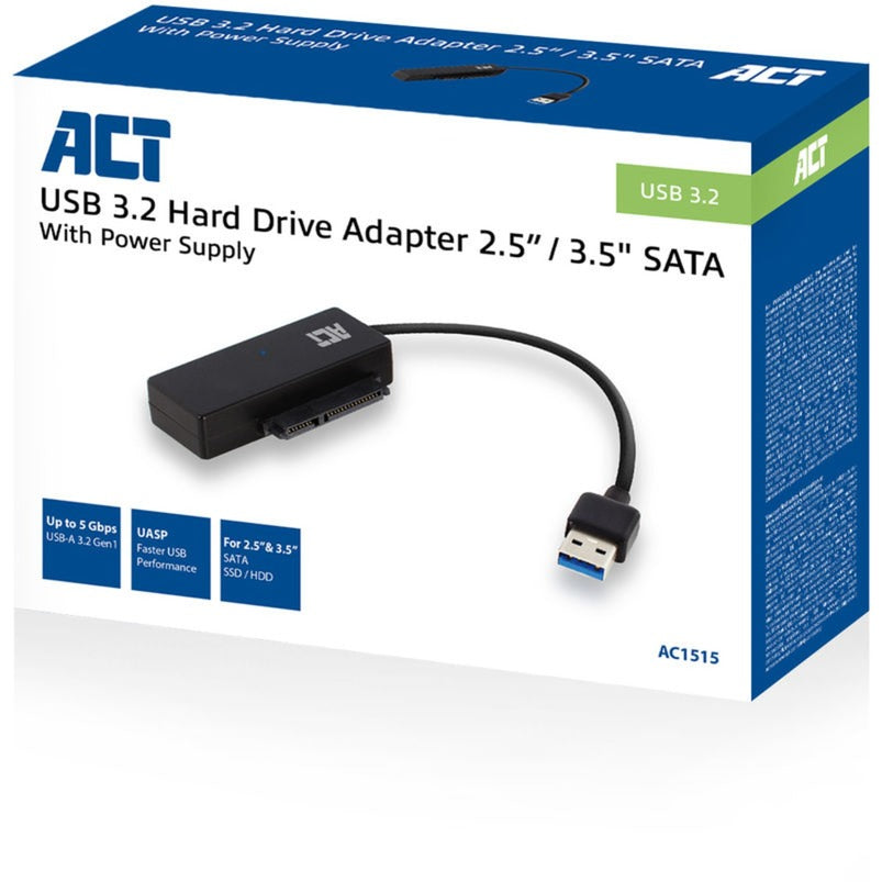 Act Connectivité USB 3,2 Gen1 à 2,5 3,5 pouces Câble adaptateur SATA V