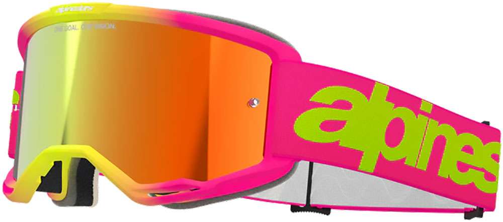 Mot-symbole Alpinestars vision 5 (rouge miroir) - masque vtt