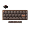 Clavier mécanique RVB Keychron k3 max-h3w tout bois édition spéciale (couleur bois, disposition américaine (qwerty), marron pompon de lait, 75 %, LED RVB, pbt double-shot, échange à chaud, 2,4 GHz | Bluetooth 5.1 | USB-C)