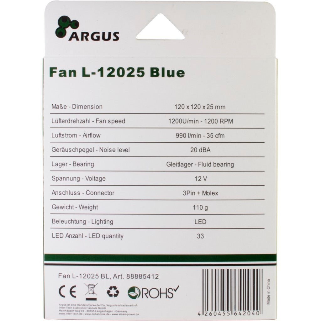 Inter-technologie L-12025 120x120x25 mm
