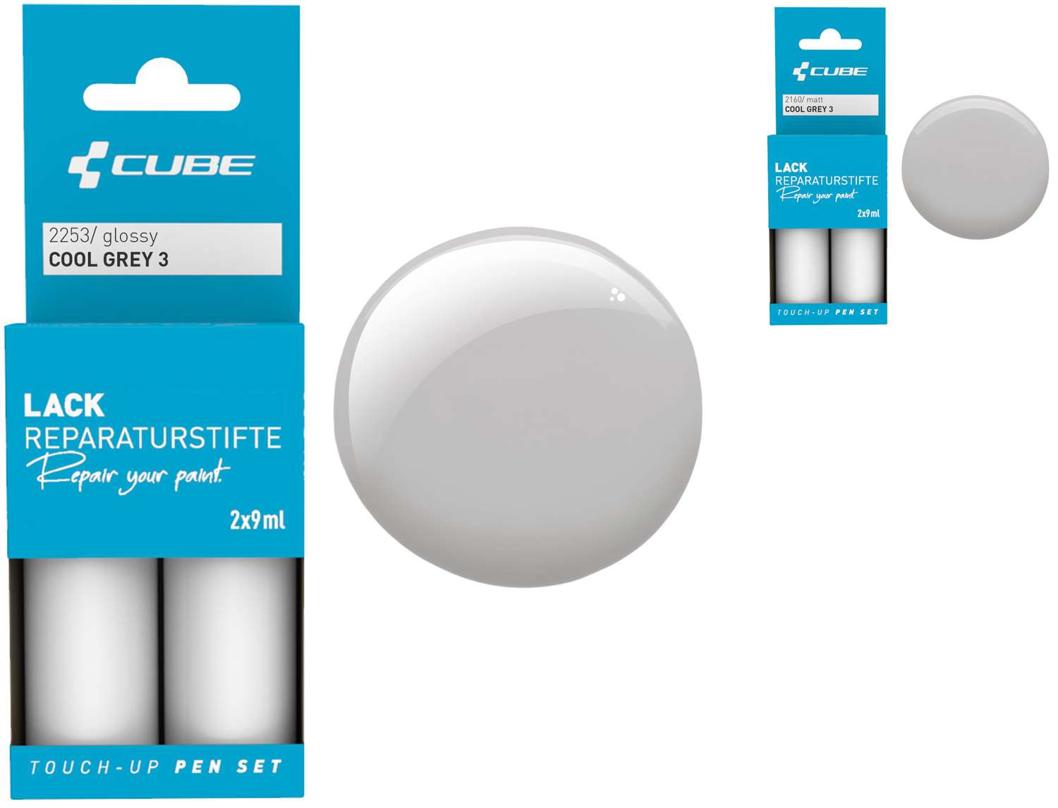 Set de stylos de retouche Cube gris froid 3